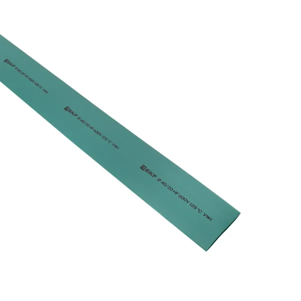 Термоусаживаемая трубка ТУТ нг 40/20 зеленая в отрезках по 1м EKF PROxima
