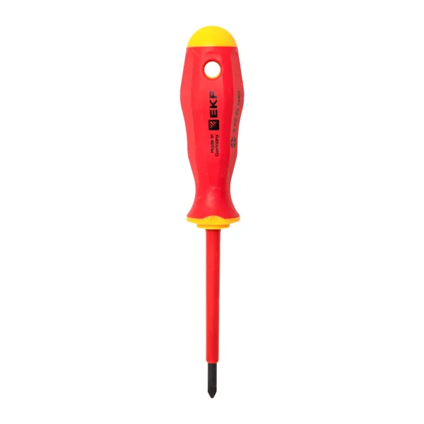 Отвертка Professional PZ-FL1x80 мм VDE 1000В EKF