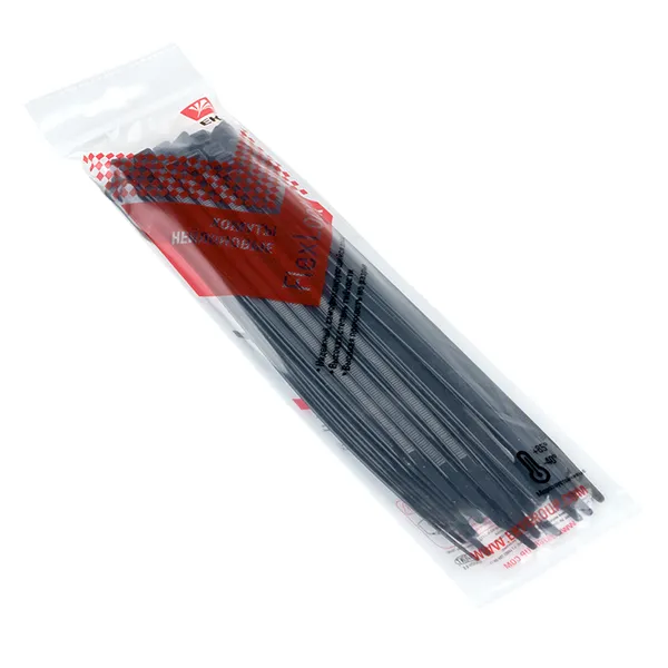 Хомут P6.6 стандартный (ч), 4.8×200 (50шт) FlexLock PROxima