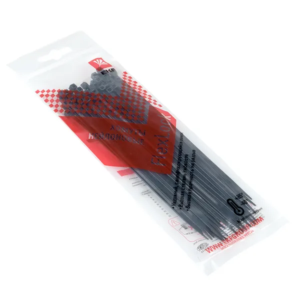 Хомут P6.6 стандартный (ч), 2.5×150 (50шт) FlexLock PROxima