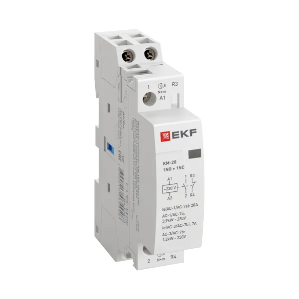 Контактор модульный КМ 20А 1NO+1NC 230В АС (1 мод.) PROXIMA EKF