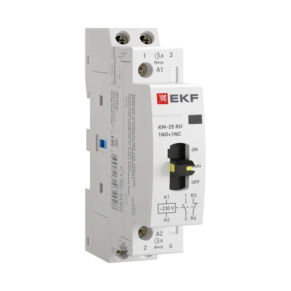 Контактор модульный КМ РУ 25А 1NO+1NC 230В АС (1 мод.) PROXIMA EKF