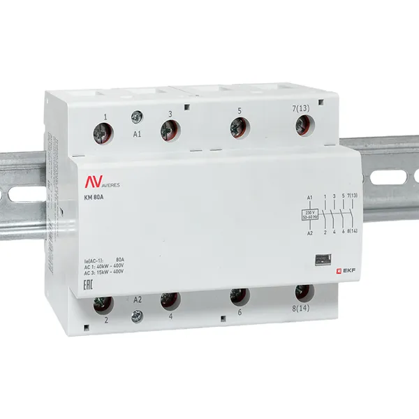 Контактор модульный КМ 80А 4NO 230В АС (6 мод.) AVERES EKF