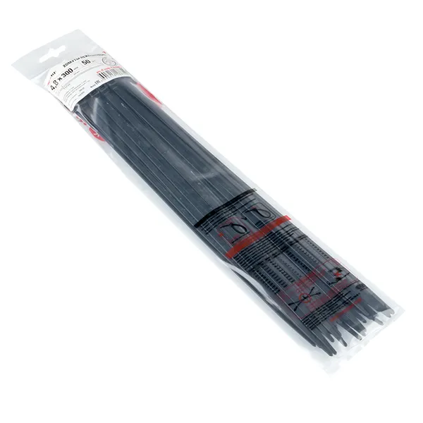 Хомут P6.6 стандартный (ч), 4.8×300 (50шт) FlexLock PROxima