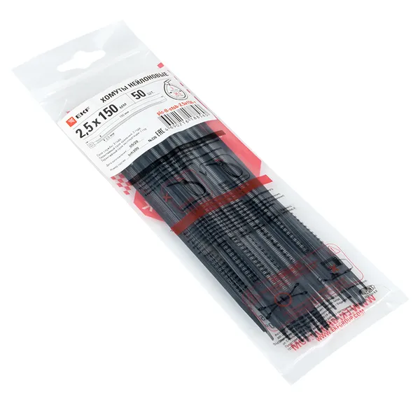 Хомут P6.6 стандартный (ч), 2.5×150 (50шт) FlexLock PROxima
