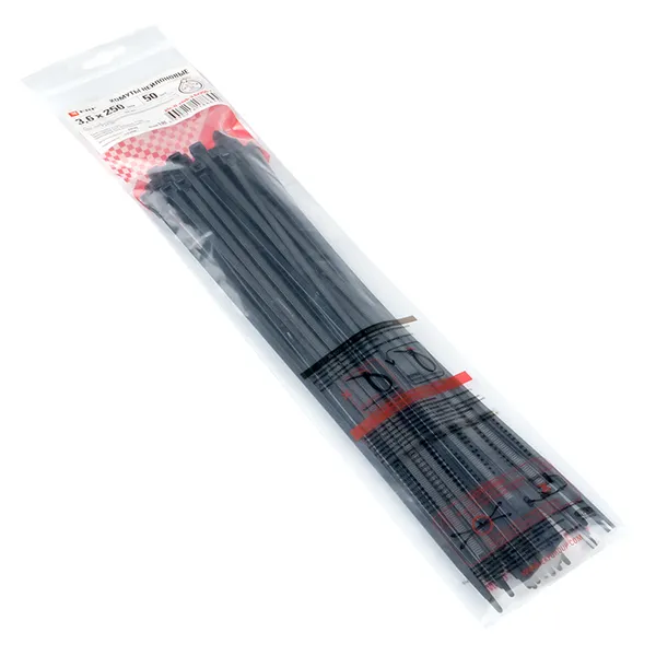 Хомут P6.6 стандартный (ч), 3.6×250 (50шт) FlexLock PROxima