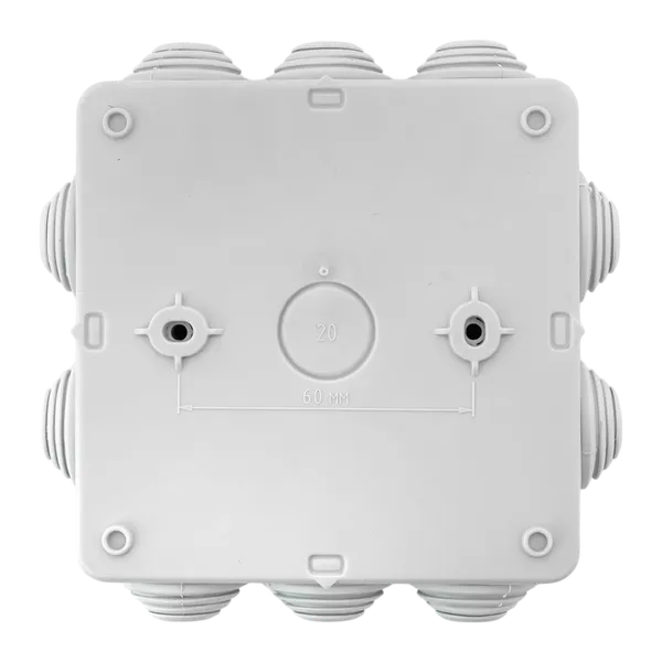 Коробка уравнивания потенциалов КУП-030-014 с крышкой наружная (100x100x50) для прямого монтажа, 10 мембр. вводов серая IP55 EKF