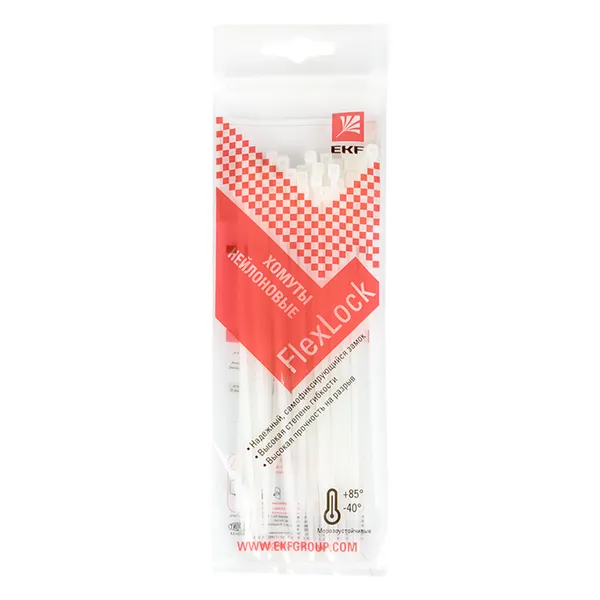 Хомут P6.6 стандартный (б), 2.5×150 (100шт) FlexLock EKF