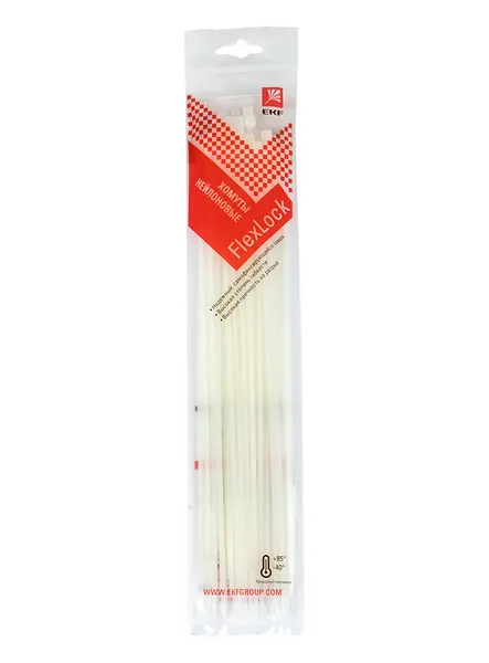 Хомут P6.6 стандартный (б), 3.6×300 (100шт) FlexLock EKF