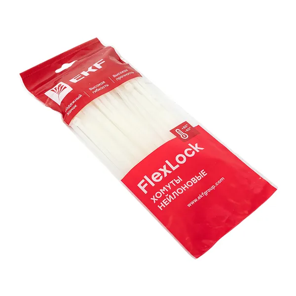 Хомут P6.6 стандартный (б), 4.8×200 (100шт) FlexLock EKF