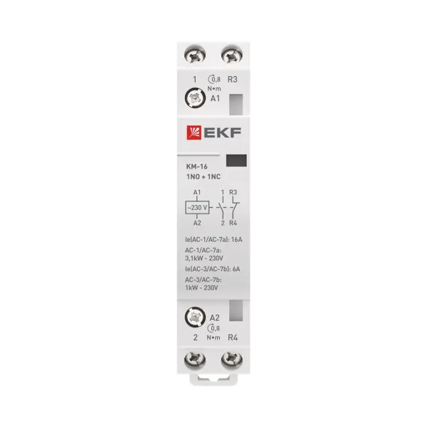 Контактор модульный КМ 16А 1NO+1NC 230В АС (1 мод.) PROXIMA EKF