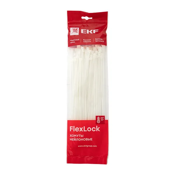 Хомут P6.6 стандартный (б), 3.6×250 (100шт) FlexLock EKF