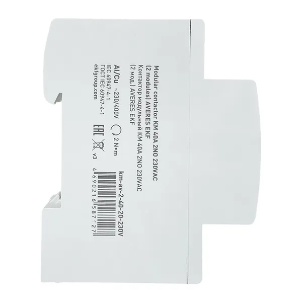 Контактор модульный КМ 40А 2NO 230В АС (2 мод.) AVERES EKF
