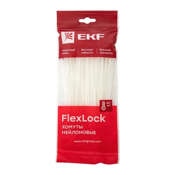 Хомут P6.6 стандартный (б), 4.6×180 (100шт) FlexLock EKF