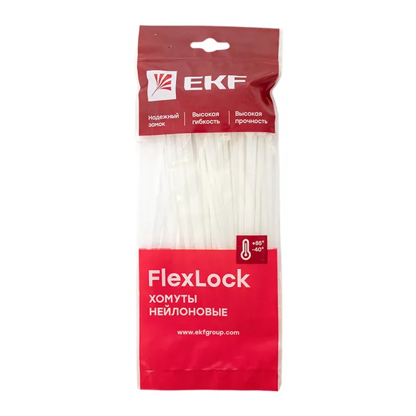 Хомут P6.6 стандартный (б), 3.6×150 (100шт) FlexLock EKF