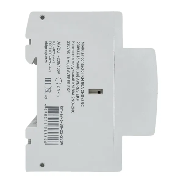 Контактор модульный КМ 80А 2NO+2NC 230В АС (6 мод.) AVERES EKF