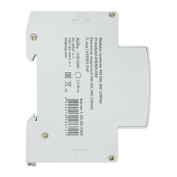 Контактор модульный КМ 20А 2NC 230В АС (1 мод.) AVERES EKF