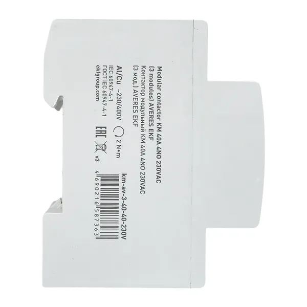 Контактор модульный КМ 40А 4NO 230В АС (3 мод.) AVERES EKF