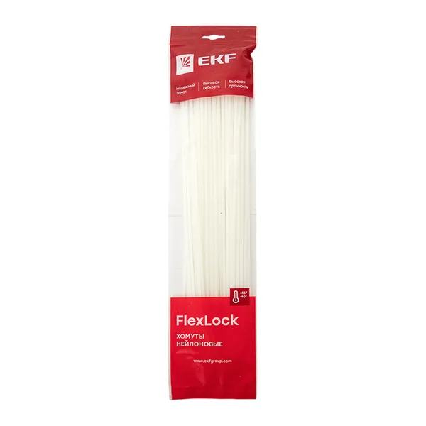 Хомут P6.6 стандартный (б), 3.6×370 (100шт) FlexLock EKF