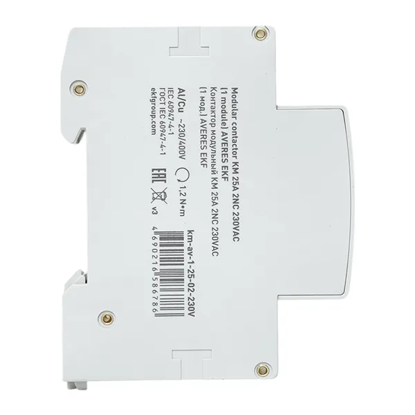 Контактор модульный КМ 25А 2NC 230В АС (1 мод.) AVERES EKF