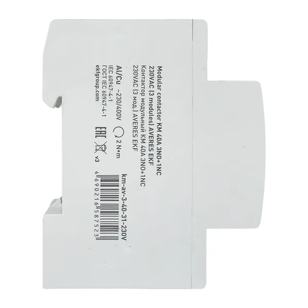 Контактор модульный КМ 40А 3NO+1NC 230В АС (3 мод.) AVERES EKF
