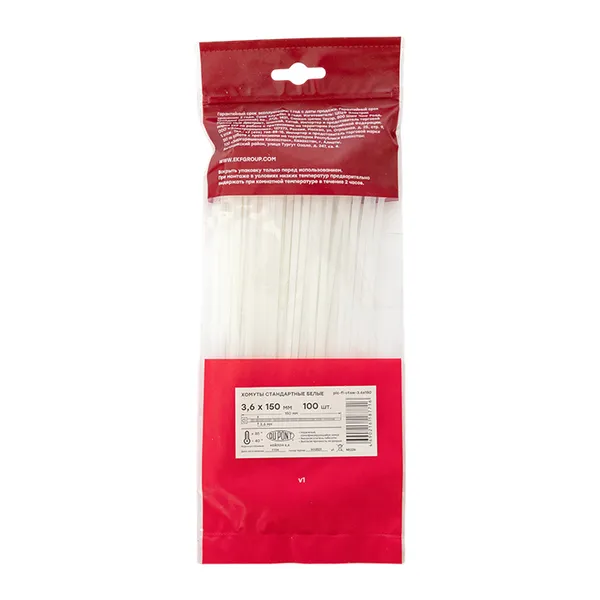 Хомут P6.6 стандартный (б), 3.6×150 (100шт) FlexLock EKF