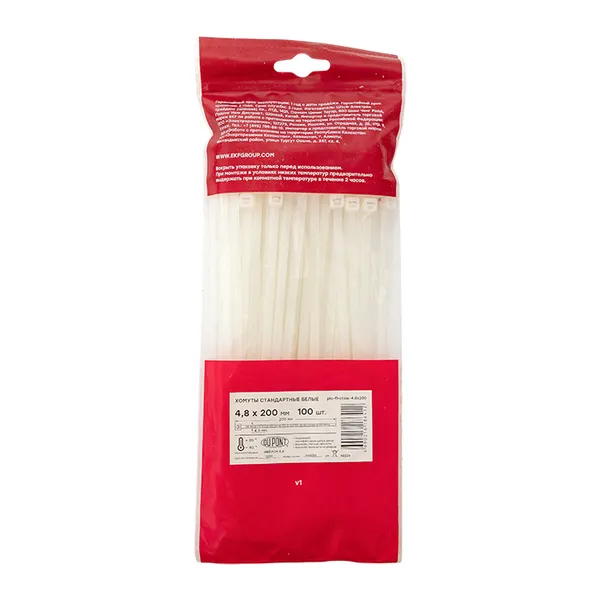 Хомут P6.6 стандартный (б), 4.8×200 (100шт) FlexLock EKF