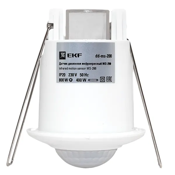 ИК датчик движения встраиваемый 800Вт 360гр. до 6м IP20 dd-ms-200 EKF