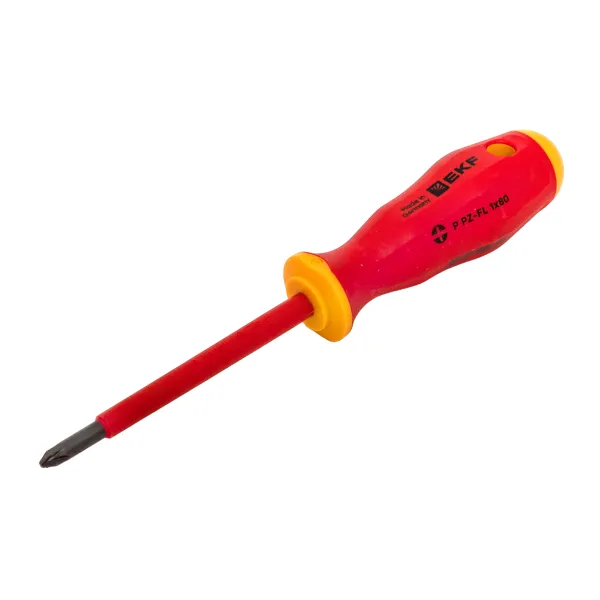 Отвертка Professional PZ-FL1x80 мм VDE 1000В EKF