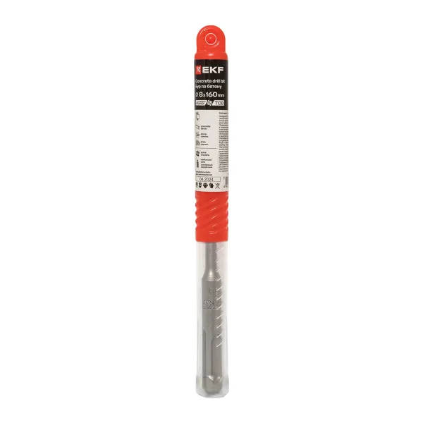 Бур по бетону SDS-plus 8×160 мм (4 резца) EKF Professional