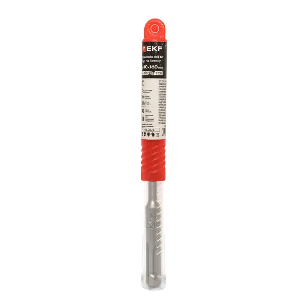 Бур по бетону SDS-plus 10×160 мм (4 резца) EKF Professional