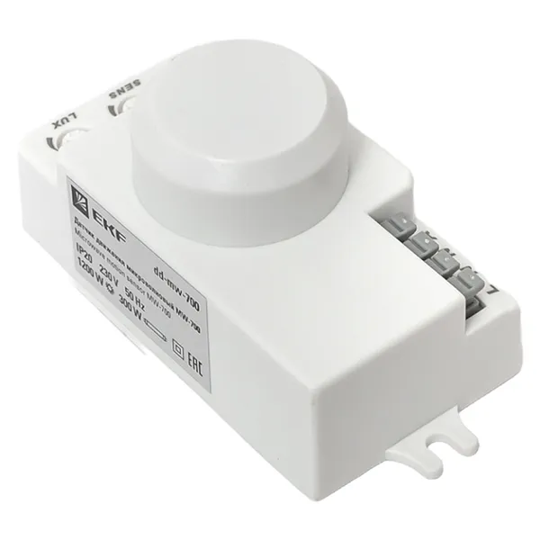 Микроволновый датчик движения бел. 1200Вт 360гр. до 10м IP20 MW-700 EKF PROxima
