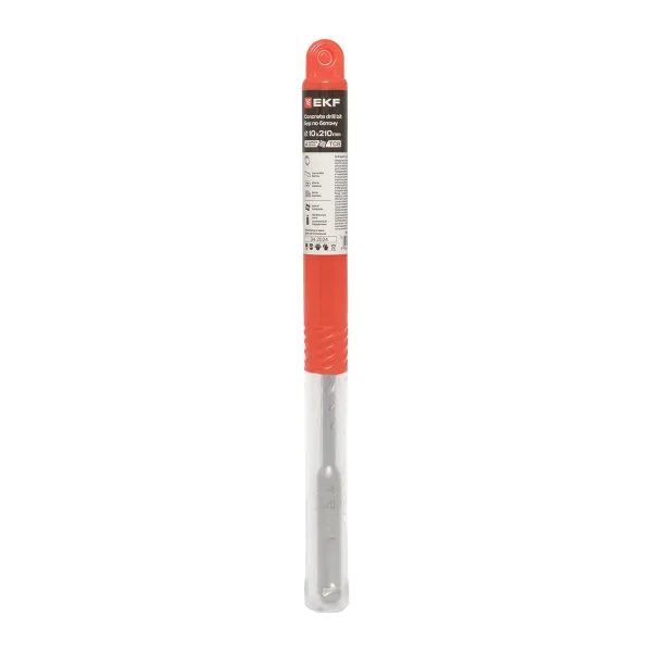 Бур по бетону SDS-plus 10×210 мм (4 резца) EKF Professional