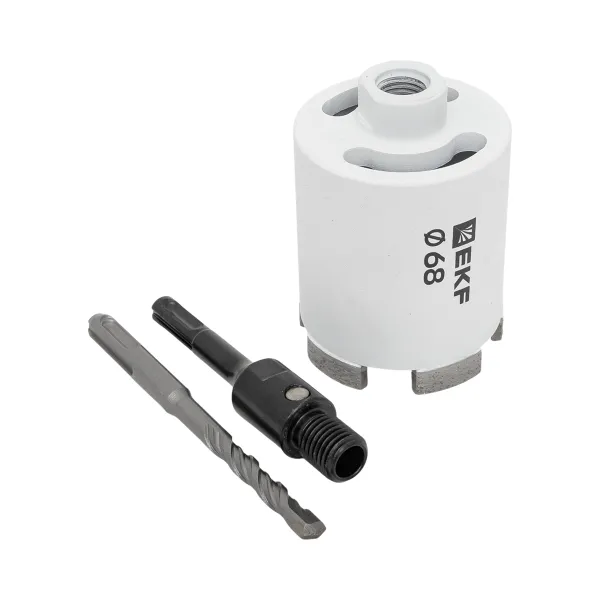 Коронка алмазная DCH-68 (верхнее пылеудаление) Laser M16 SDS-Plus EXPERT EKF