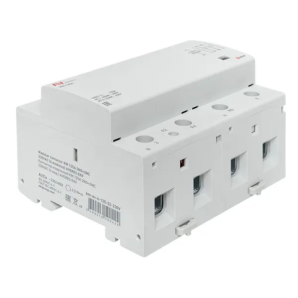 Контактор модульный КМ 125А 2NO+2NC 230В АС (6 мод.) AVERES EKF