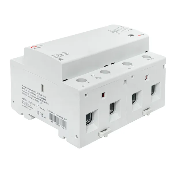 Контактор модульный КМ 100А 4NO 230В АС (6 мод.) AVERES EKF