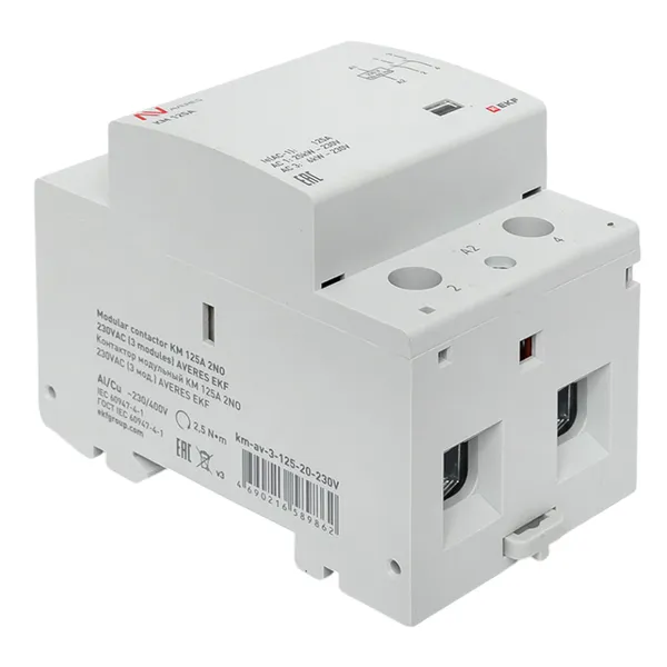 Контактор модульный КМ 125А 2NO 230В АС (3 мод.) AVERES EKF