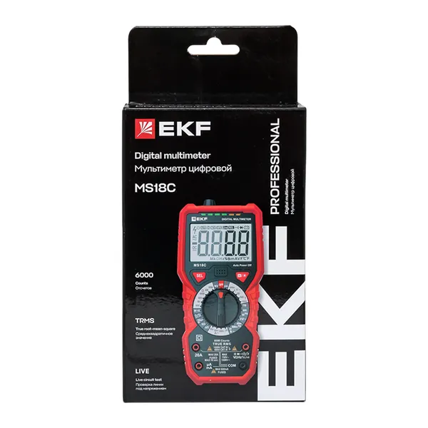 Мультиметр цифровой MS18C EKF Professional